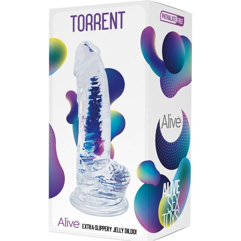 alive torrent pene realistico trasparente 20 6 cm