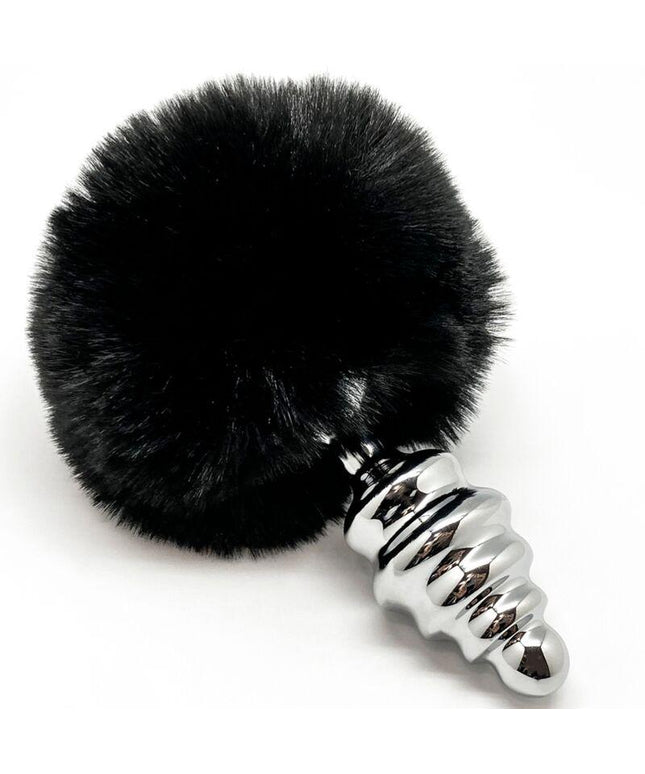 alive plug piacere anale spirale metallo fluffy nero taglia m