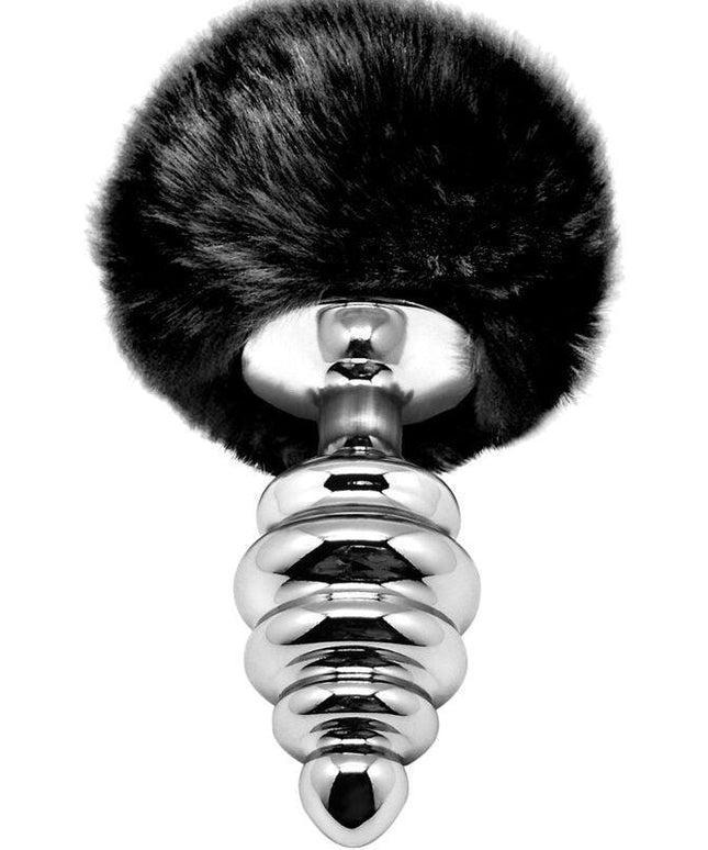 alive plug piacere anale spirale metallo fluffy nero taglia m