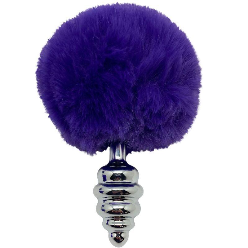 alive plug piacere anale spirale metallo fluffy viola scuro taglia l