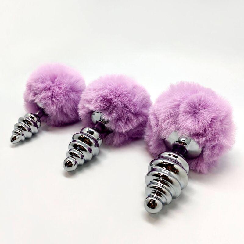 alive plug piacere anale spirale metallo fluffy viola taglia l