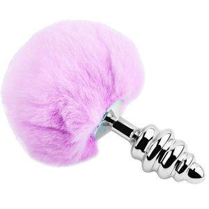 alive plug piacere anale spirale metallo fluffy viola taglia m