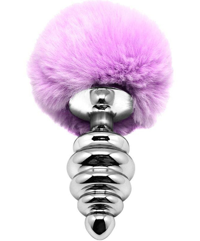 alive plug piacere anale spirale metallo fluffy viola taglia m