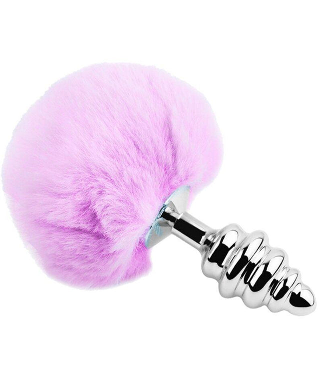 alive plug piacere anale spirale metallo fluffy viola taglia s