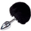 alive plug piacere anale metallo liscio fluffy nero taglia m