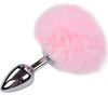 alive plug piacere anale metallo liscio rosa fluffy taglia m