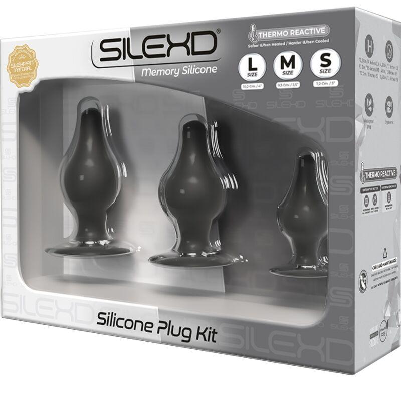 silexd kit tappo anale premium silexpan silicone termoreattivo misura s m l