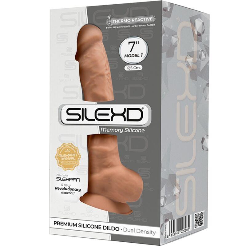 silexd modello 1 pene realistico premium silexpan silicone caramel 17 5 cm