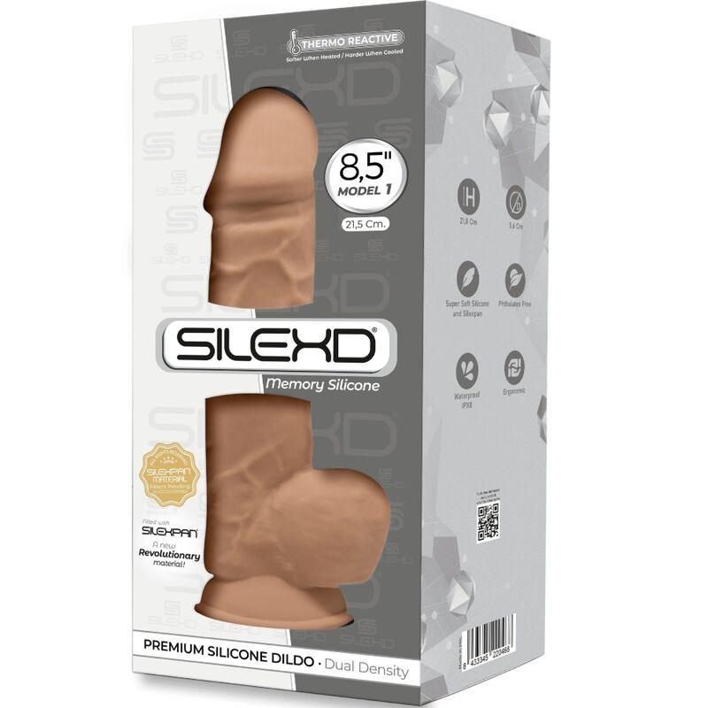 silexd modello 1 pene realistico premium silexpan silicone caramel 21 5 cm