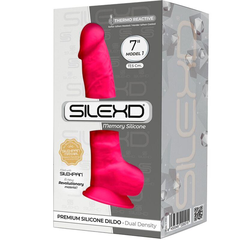 silexd modello 1 pene realistico premium silexpan silicone fucsia 17 5 cm