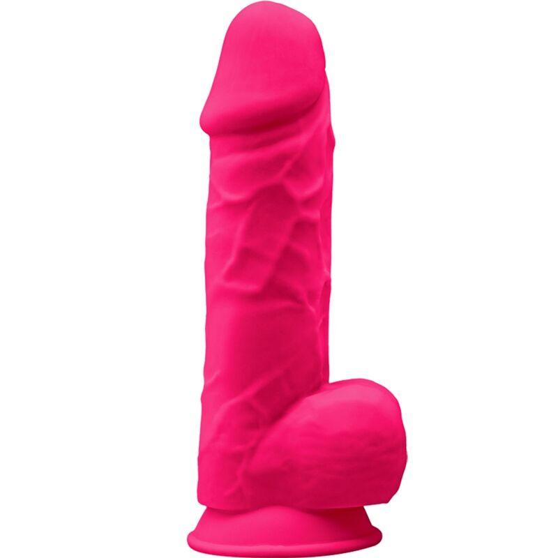 silexd modello 1 pene realistico premium silexpan silicone fucsia 21 5 cm