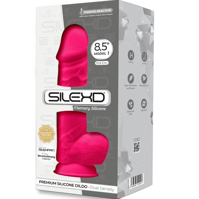 silexd modello 1 pene realistico premium silexpan silicone fucsia 21 5 cm