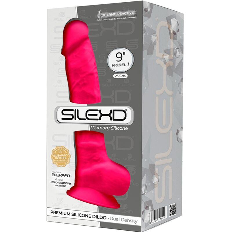 silexd modello 1 pene realistico premium silexpan silicone fucsia 23 cm