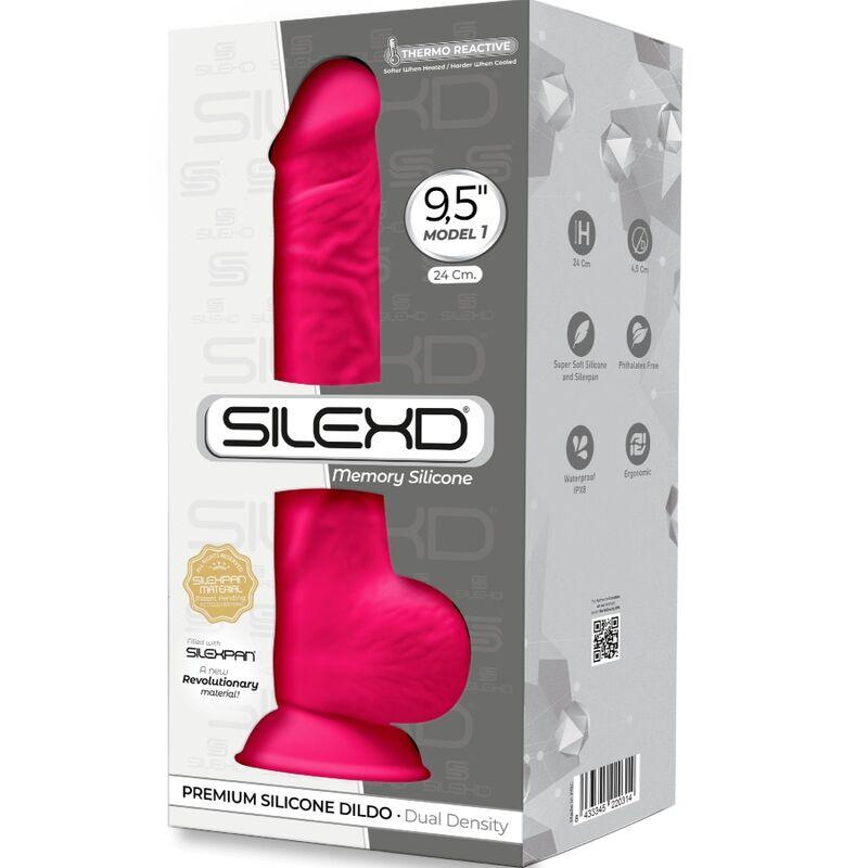 silexd modello 1 pene realistico premium silexpan silicone fucsia 24 cm