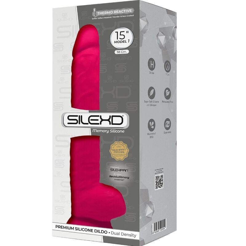 silexd modello 1 pene realistico premium silexpan silicone fucsia 38 cm