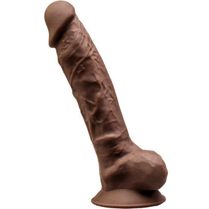 silexd modello 1 pene realistico premium silexpan silicone marrone 23 cm