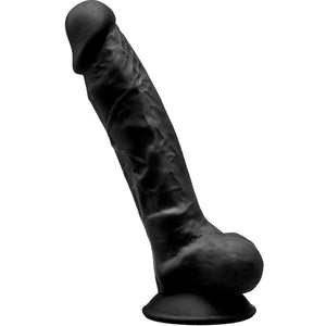 silexd modello 1 pene realistico premium silexpan silicone nero 17 5 cm