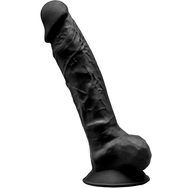 silexd modello 1 pene realistico premium silexpan silicone nero 23 cm