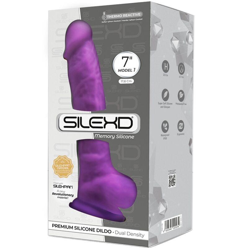 silexd modello 1 pene realistico premium silexpan silicone viola 17 5 cm