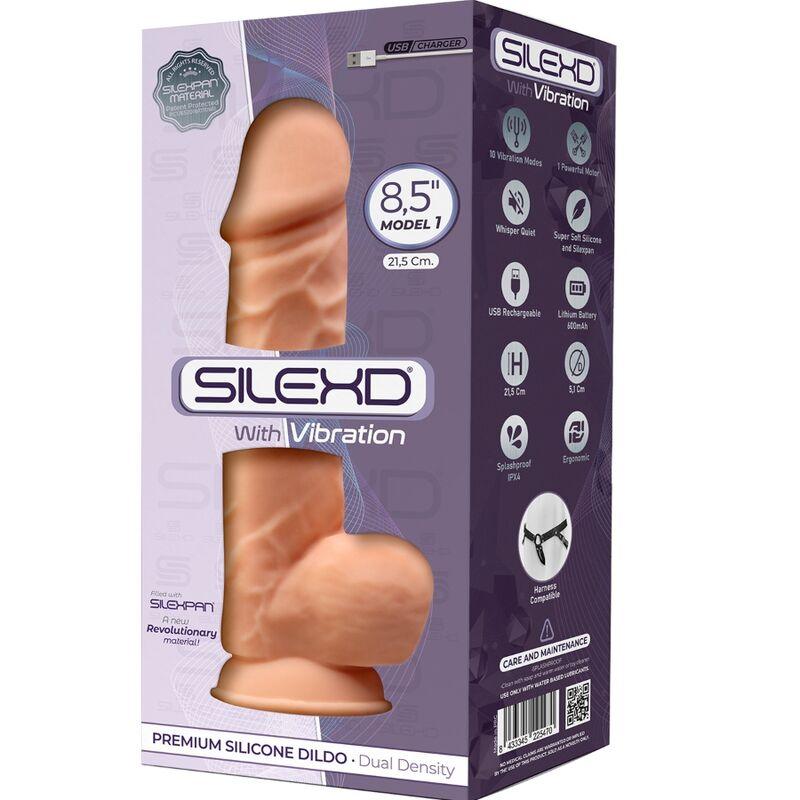 silexd modello 1 vibratore per pene realistico in silicone premium silexpan 21 5 cm