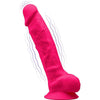 silexd modello 1 vibratore per pene realistico in silicone premium silexpan fucsia 20 cm