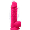 silexd modello 1 vibratore pene realistico in silicone premium silexpan fucsia 21 5 cm