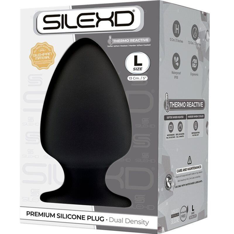 silexd modello 1 plug anale premium silexpan silicone premium termoreattivo misura l