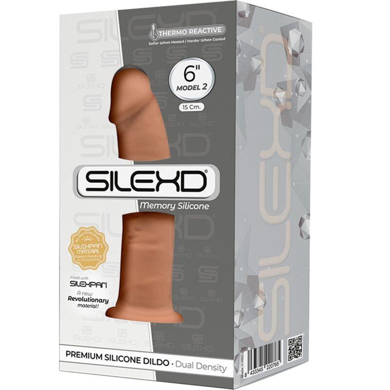 silexd modello 2 pene realistico premium silexpan silicone caramel 15 cm