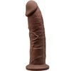 silexd modello 2 pene realistico premium silexpan silicone marrone 19 cm