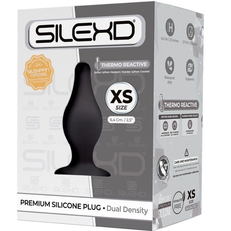 silexd modello 2 plug anale premium silexpan silicone premium termoreattivo taglia xs