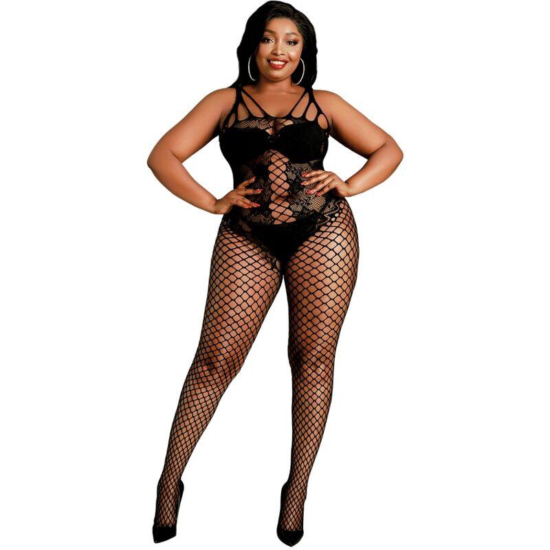 moonlight bodystocking modello 4 nero taglia forte