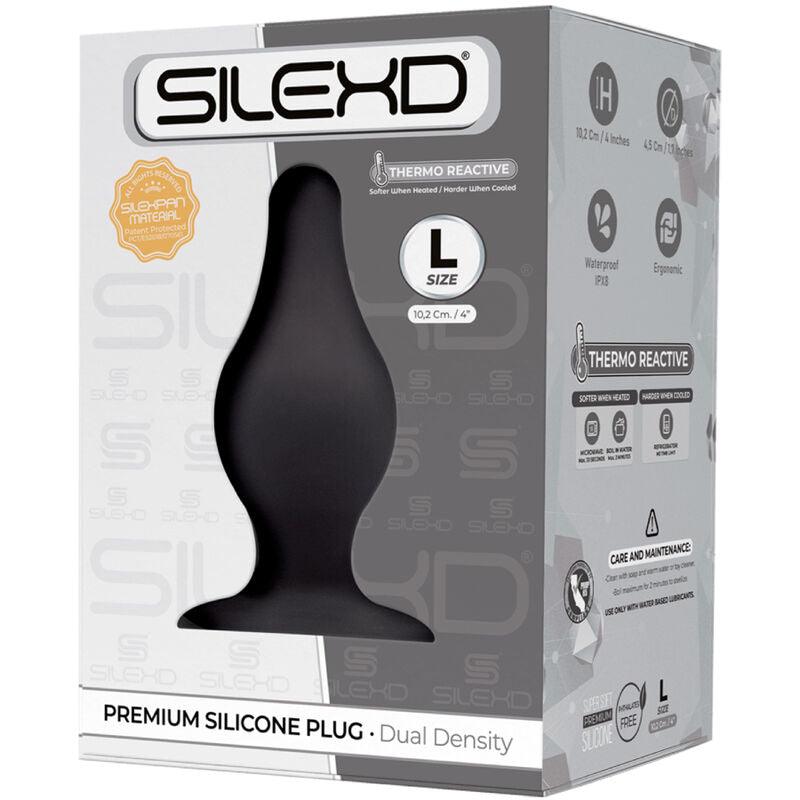 silexd modello 2 plug anale premium silexpan silicone premium termoreattivo misura l