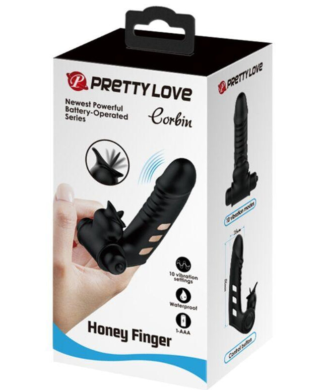 pretty love copertura per dita vibratore corbin nera