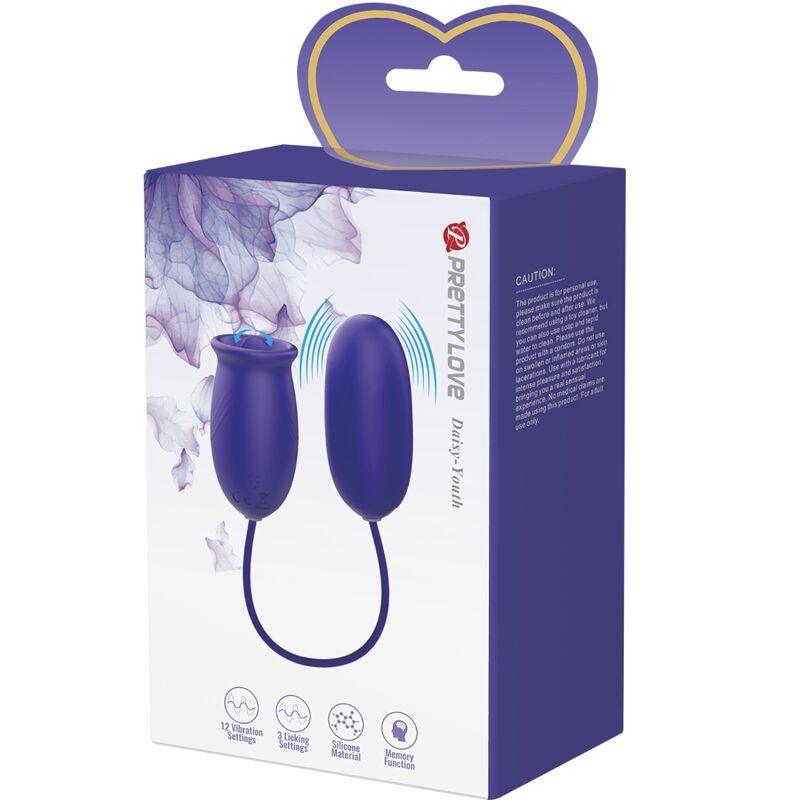 pretty love vibratore stimolatore ricaricabile daisy youth violetto