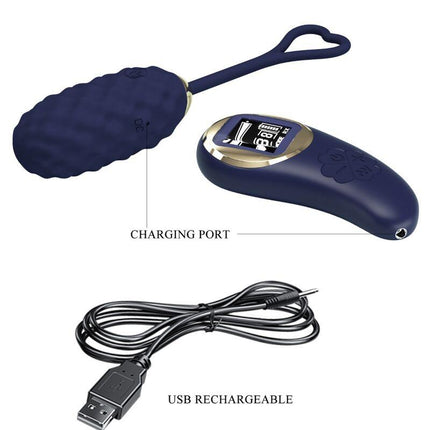 pretty love uovo vibrante con telecomando blu vivian