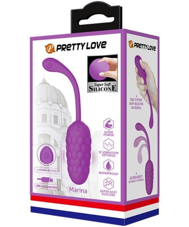 pretty love uovo vibrante con texture marina ricaricabile viola