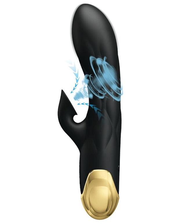 PRETTY LOVE - VIBRATORE DI LUSSO NERO RICARICABILE PLACCATO IN ORO