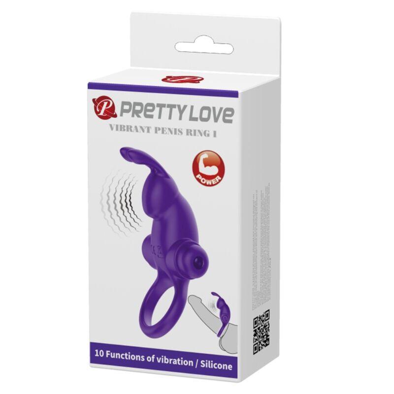 pretty love anello vibratore i coniglio per pene viola