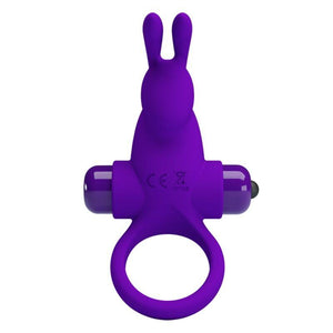 pretty love anello vibratore i coniglio per pene viola