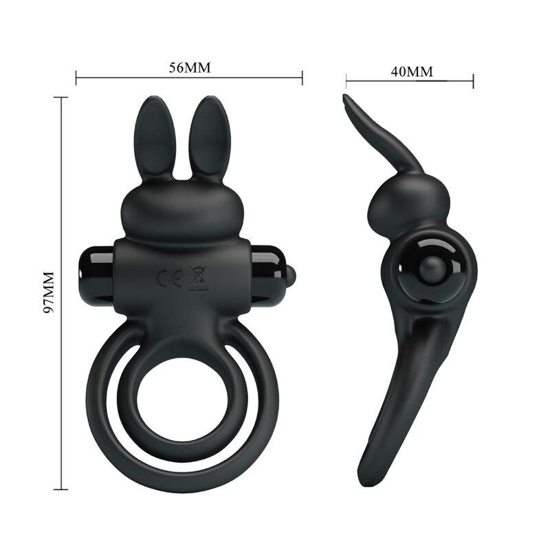 pretty love anello vibrator iii rabbit per pene nero