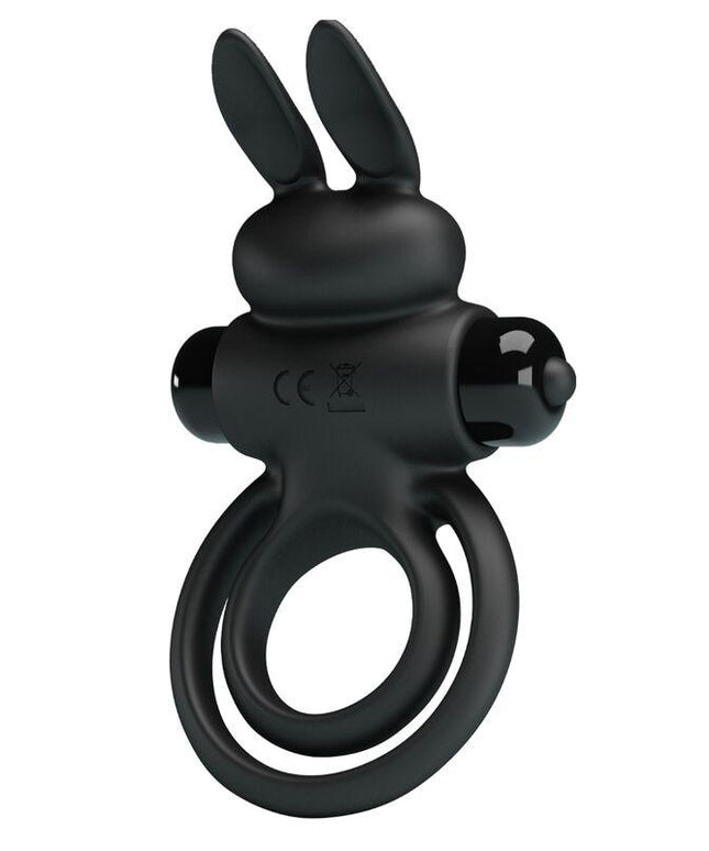 pretty love anello vibrator iii rabbit per pene nero