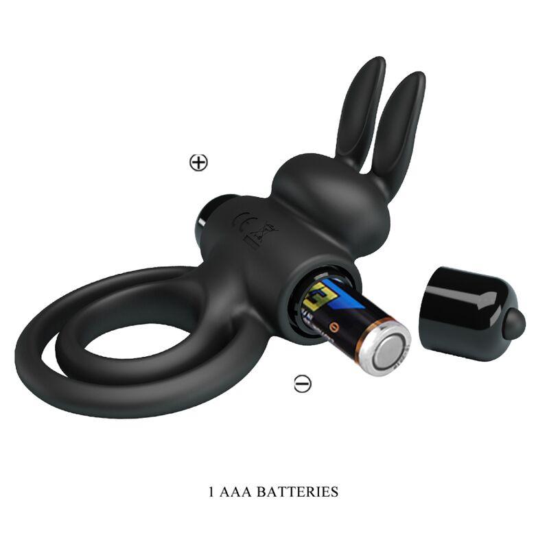 pretty love anello vibrator iii rabbit per pene nero