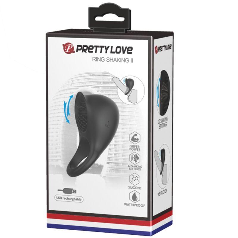 pretty love anello vibrante per pene con lingua nera