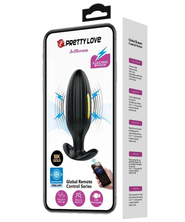 pretty love plug anale controllato da app jefferson nero