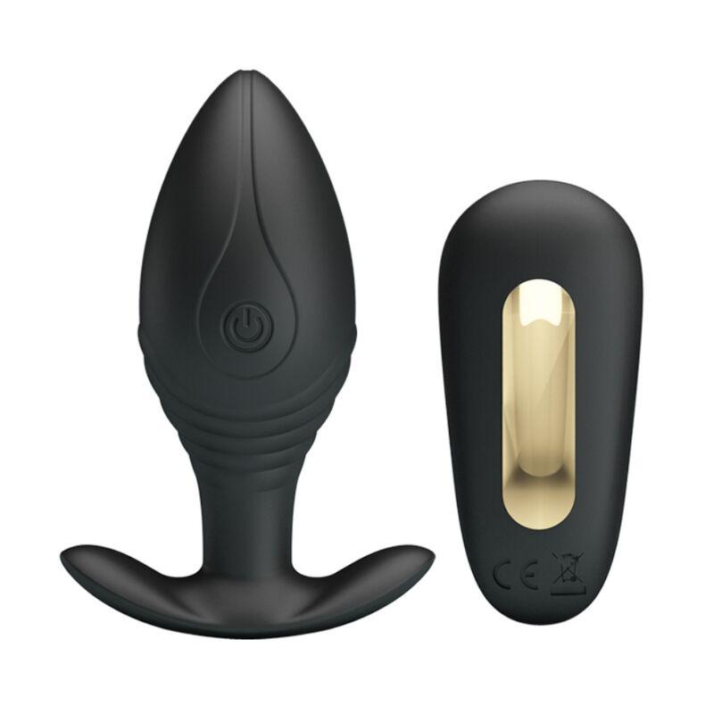 pretty love vibratore ricaricabile plug anale regina nero