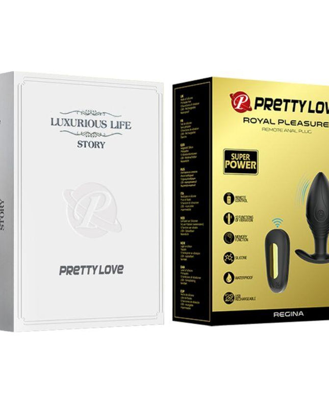 pretty love vibratore ricaricabile plug anale regina nero