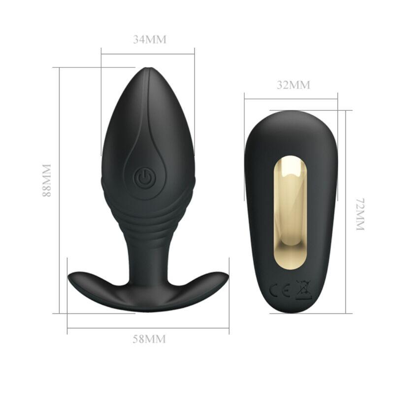 pretty love vibratore ricaricabile plug anale regina nero