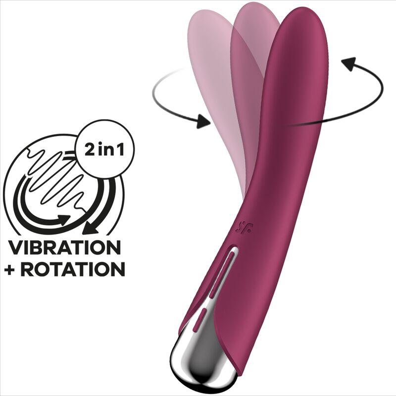 satisfyer spinning vibe 1 vibratore g spot rotator rosso