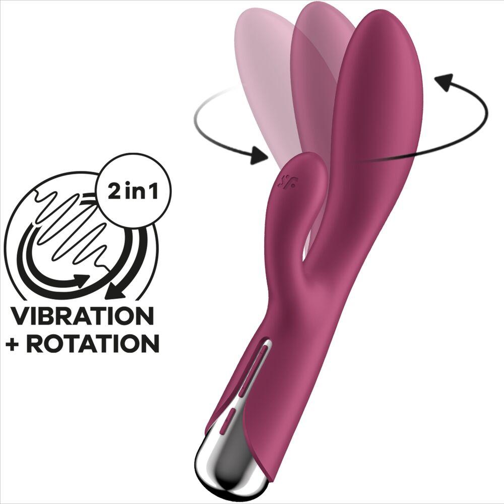 satisfyer spinning rabbit 1 clitoride e stimolazione del punto g rosso