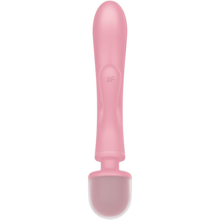 satisfyer massaggiatore vibratore coniglio triple lover rosa